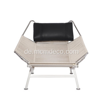 Bequemer Hans Wegner Flag Halyard Reclining Chair